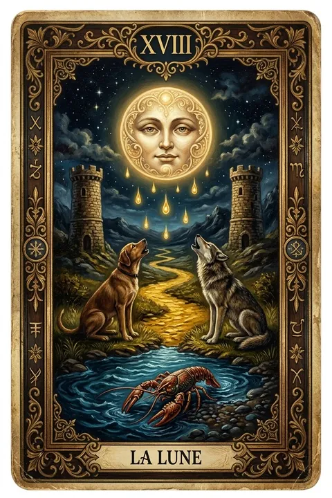 The Moon Tarot Card