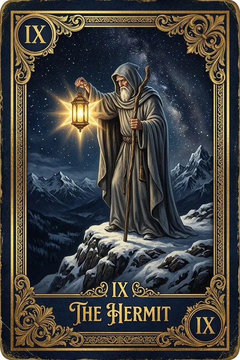The Hermit Tarot Card